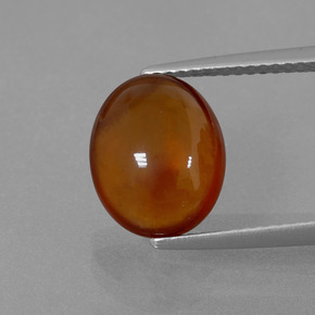 4.85캐럿 천연 시나몬 오렌지 헤소나이트 가넷, 타원형 컷, 11.2×9.3 mm, 투명한