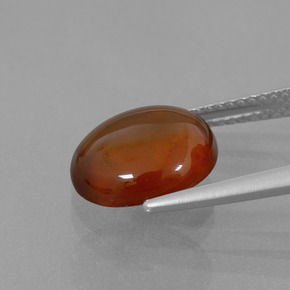4.85캐럿 천연 시나몬 오렌지 헤소나이트 가넷, 타원형 컷, 11.2×9.3 mm, 투명한