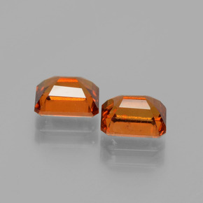 2.63캐럿 천연 미디엄 오렌지 헤소나이트 가넷 보석, 에메랄드 컷, 6.9×5 mm, VS