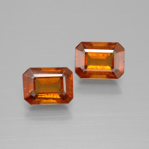 캐럿 천연 시나몬 오렌지 헤소나이트 가넷 보석, 에메랄드 컷, 7.9×6 mm, VS-SI