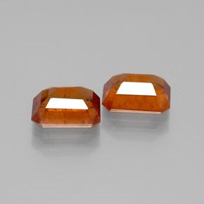 캐럿 천연 시나몬 오렌지 헤소나이트 가넷 보석, 에메랄드 컷, 7.9×6 mm, VS-SI