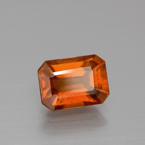1.83캐럿 천연 시나몬 오렌지 헤소나이트 가넷, 에메랄드 컷, 8×5.8 mm, VS