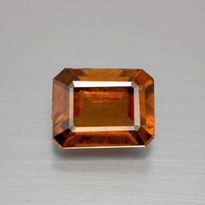 1.78캐럿 천연 시나몬 오렌지 헤소나이트 가넷, 에메랄드 컷, 8×6.2 mm, VS