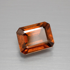 1.78캐럿 천연 시나몬 오렌지 헤소나이트 가넷, 에메랄드 컷, 8×6.2 mm, VS
