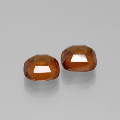 5.50캐럿 천연 딥 오렌지 헤소나이트 가넷 보석, 쿠션 컷, 8.1×8 mm, VS
