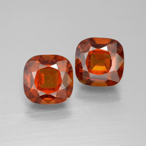 5.32캐럿 천연 미디엄 오렌지 헤소나이트 가넷 보석, 쿠션 컷, 8×8 mm, VS