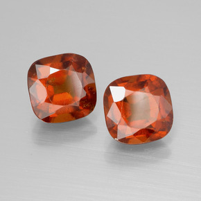 5.32캐럿 천연 미디엄 오렌지 헤소나이트 가넷 보석, 쿠션 컷, 8×8 mm, VS