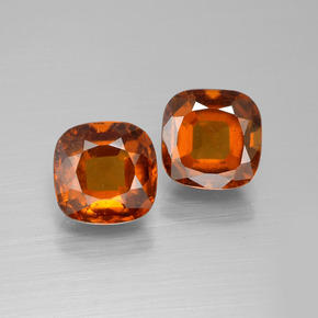 5.23캐럿 천연 미디엄 오렌지 헤소나이트 가넷 보석, 쿠션 컷, 8×7.9 mm, VS-SI