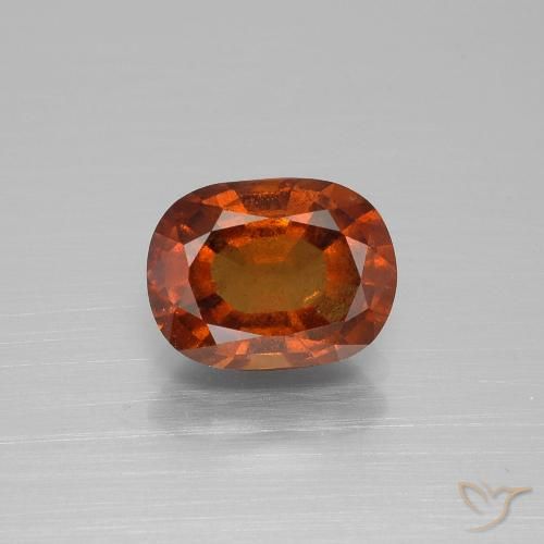 2.32ct 자연스러운 다크 오렌지 헤소나이트 가넷, 방석, VS-SI