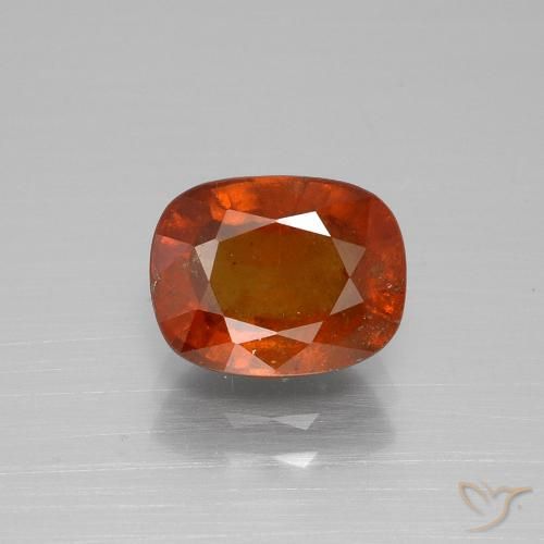 2.80ct 자연스러운 파이어 오렌지 헤소나이트 가넷, 방석, SI