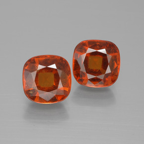 캐럿 천연 시나몬 오렌지 헤소나이트 가넷 보석, 쿠션 컷, 8×8 mm, VS-SI