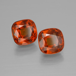캐럿 천연 시나몬 오렌지 헤소나이트 가넷 보석, 쿠션 컷, 8×8 mm, VS-SI