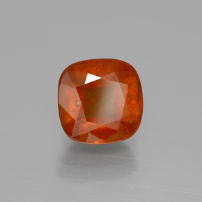 3.46캐럿 천연 시나몬 오렌지 헤소나이트 가넷, 쿠션 컷, 8.1×8.1 mm, VS-SI