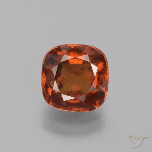 2.53ct 자연스러운 다크 오렌지 헤소나이트 가넷, 방석, VS-SI