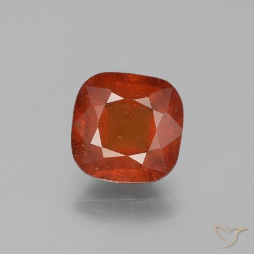 2.34ct 자연스러운 파이어 오렌지 헤소나이트 가넷, 방석, SI