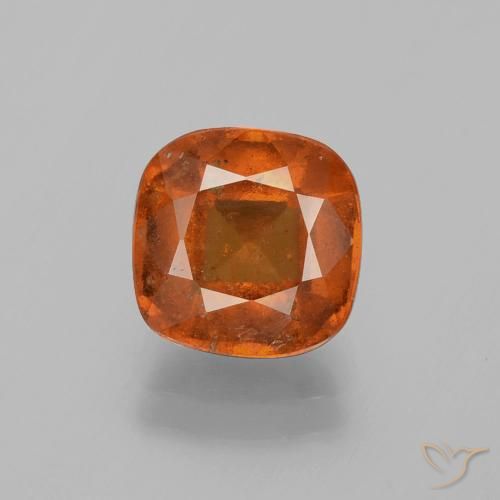 2.91ct 자연스러운 딥 오렌지 헤소나이트 가넷, 방석, SI