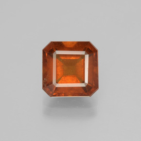 2.87캐럿 천연 시나몬 오렌지 헤소나이트 가넷, 에메랄드 컷, 8.1×8.1 mm, VS