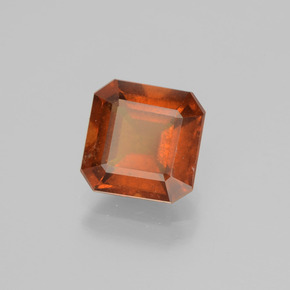 2.87캐럿 천연 시나몬 오렌지 헤소나이트 가넷, 에메랄드 컷, 8.1×8.1 mm, VS