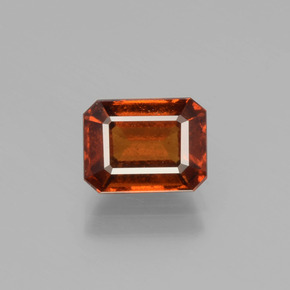 2.22캐럿 천연 시나몬 오렌지 헤소나이트 가넷, 에메랄드 컷, 8×6.1 mm, VS