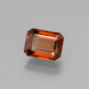 2.22캐럿 천연 시나몬 오렌지 헤소나이트 가넷, 에메랄드 컷, 8×6.1 mm, VS