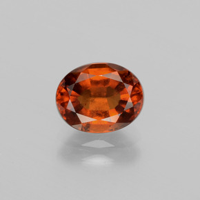 1.98캐럿 천연 시나몬 오렌지 헤소나이트 가넷, 타원형 컷, 8.4×6.7 mm, VS