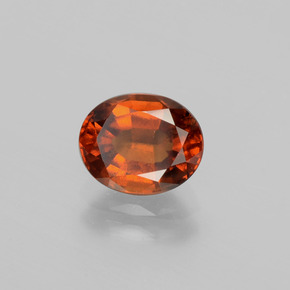 1.98캐럿 천연 시나몬 오렌지 헤소나이트 가넷, 타원형 컷, 8.4×6.7 mm, VS