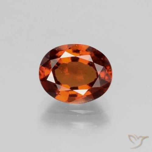 1.95ct 자연스러운 미디엄 오렌지 헤소나이트 가넷, 타원형, VS