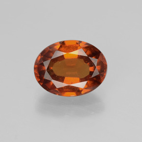 2.17캐럿 천연 시나몬 오렌지 헤소나이트 가넷, 타원형 컷, 8.9×6.9 mm, VS