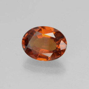 2.17캐럿 천연 시나몬 오렌지 헤소나이트 가넷, 타원형 컷, 8.9×6.9 mm, VS