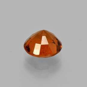 1.57캐럿 천연 시나몬 오렌지 헤소나이트 가넷, 라운드 컷, 6.96 mm, VS-SI