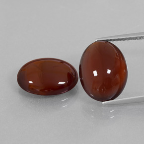 15.87캐럿 천연 붉은빛 브라운 헤소나이트 가넷 보석, 타원형 컷, 14.1×11 mm, 투명한