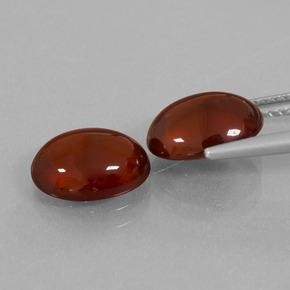 6.21캐럿 천연 주황색 헤소나이트 가넷 보석, 타원형 컷, 투명한