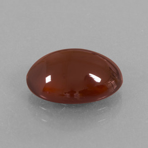 4.40캐럿 천연 붉은빛 브라운 헤소나이트 가넷, 타원형 컷, 11.8×8.3 mm, 투명한