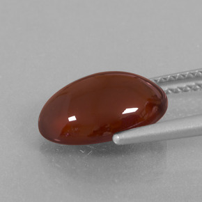 4.40캐럿 천연 붉은빛 브라운 헤소나이트 가넷, 타원형 컷, 11.8×8.3 mm, 투명한