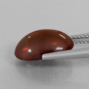 5.65캐럿 천연 주황색 헤소나이트 가넷, 타원형 컷, 투명한