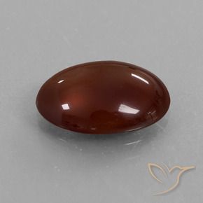 5.12캐럿 천연 붉은빛 브라운 헤소나이트 가넷, 타원형 컷, 12.8×10 mm, 투명한