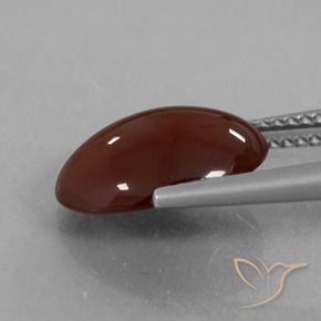 5.12캐럿 천연 붉은빛 브라운 헤소나이트 가넷, 타원형 컷, 12.8×10 mm, 투명한