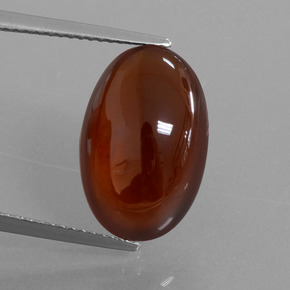 10.15캐럿 천연 오렌지 헤소나이트 가넷, 타원형 컷, 16.7×10.8 mm, 투명한