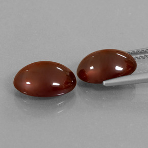 7.67캐럿 천연 딥 크림슨 레드 헤소나이트 가넷 보석, 타원형 컷, 투명한