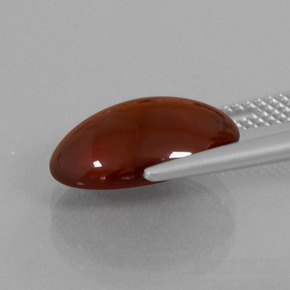 7.49캐럿 천연 주황색 헤소나이트 가넷, 타원형 컷, 투명한