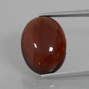 9.76캐럿 천연 오렌지 헤소나이트 가넷, 타원형 컷, 15×11.1 mm, 투명한