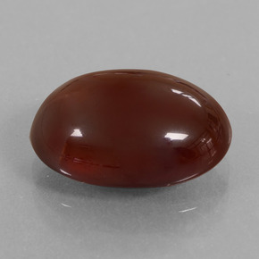 8.05캐럿 천연 붉은빛 브라운 헤소나이트 가넷, 타원형 컷, 13.9×10 mm, 투명한