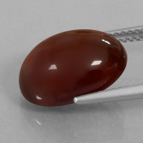 8.64캐럿 천연 오렌지 헤소나이트 가넷, 타원형 컷, 13.9×10.1 mm, 투명한