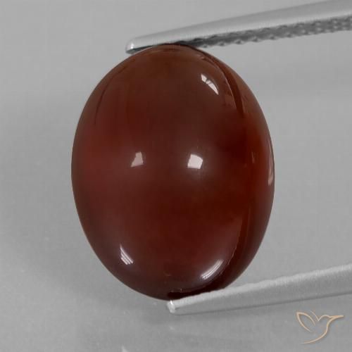 8.34ct 자연스러운 피칸 브라운 헤소나이트 가넷, 타원형, 투명한