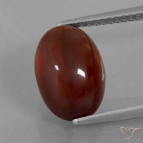 5.80ct 자연스러운 피칸 브라운 헤소나이트 가넷, 타원형, 투명한