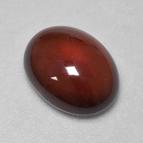 6.41캐럿 천연 레드 오렌지 헤소나이트 가넷, 타원형 컷, 13×10.1 mm, 투명한
