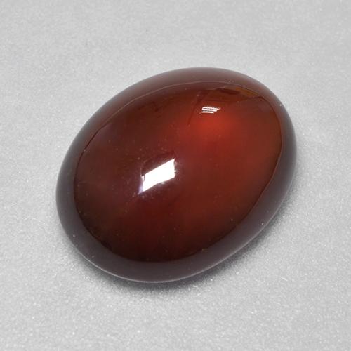 6.41캐럿 천연 레드 오렌지 헤소나이트 가넷, 타원형 컷, 13×10.1 mm, 투명한
