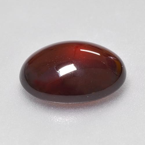 6.41캐럿 천연 레드 오렌지 헤소나이트 가넷, 타원형 컷, 13×10.1 mm, 투명한