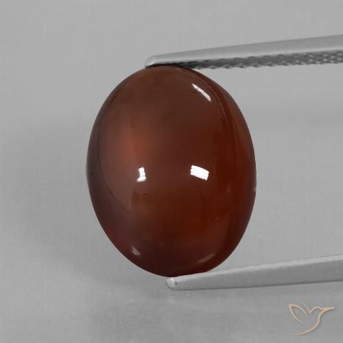 6.64ct 자연스러운 적갈색 헤소나이트 가넷, 타원형, 투명한