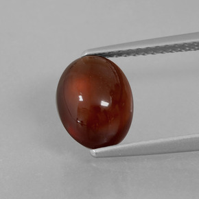 2.77캐럿 천연 오렌지 헤소나이트 가넷, 타원형 컷, 9×7 mm, 투명한